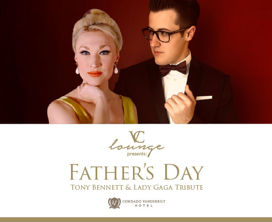 image of two singers for promo that reads VC Lounge Father's Day